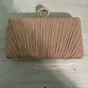 House of Harlow 1960 Shimmering Gold Clutch